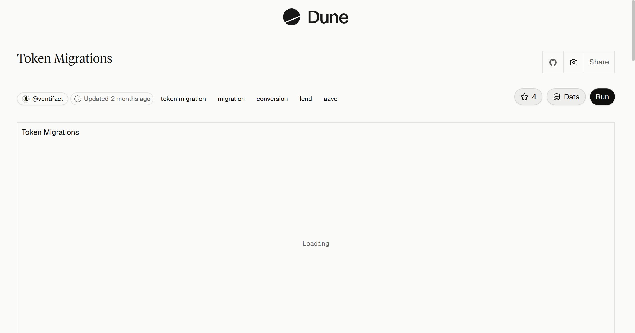 Token Migrations | Dune