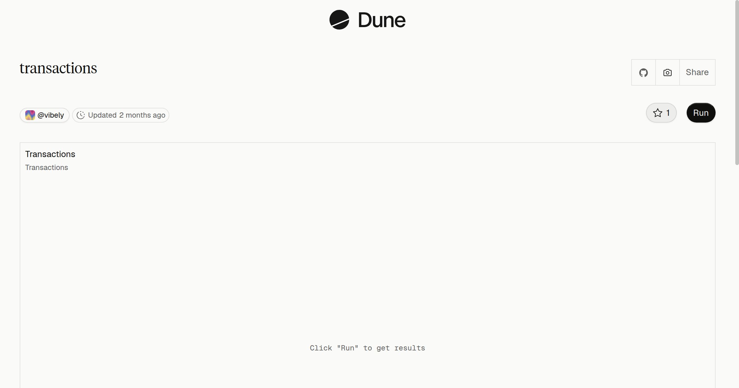 transactions | Dune