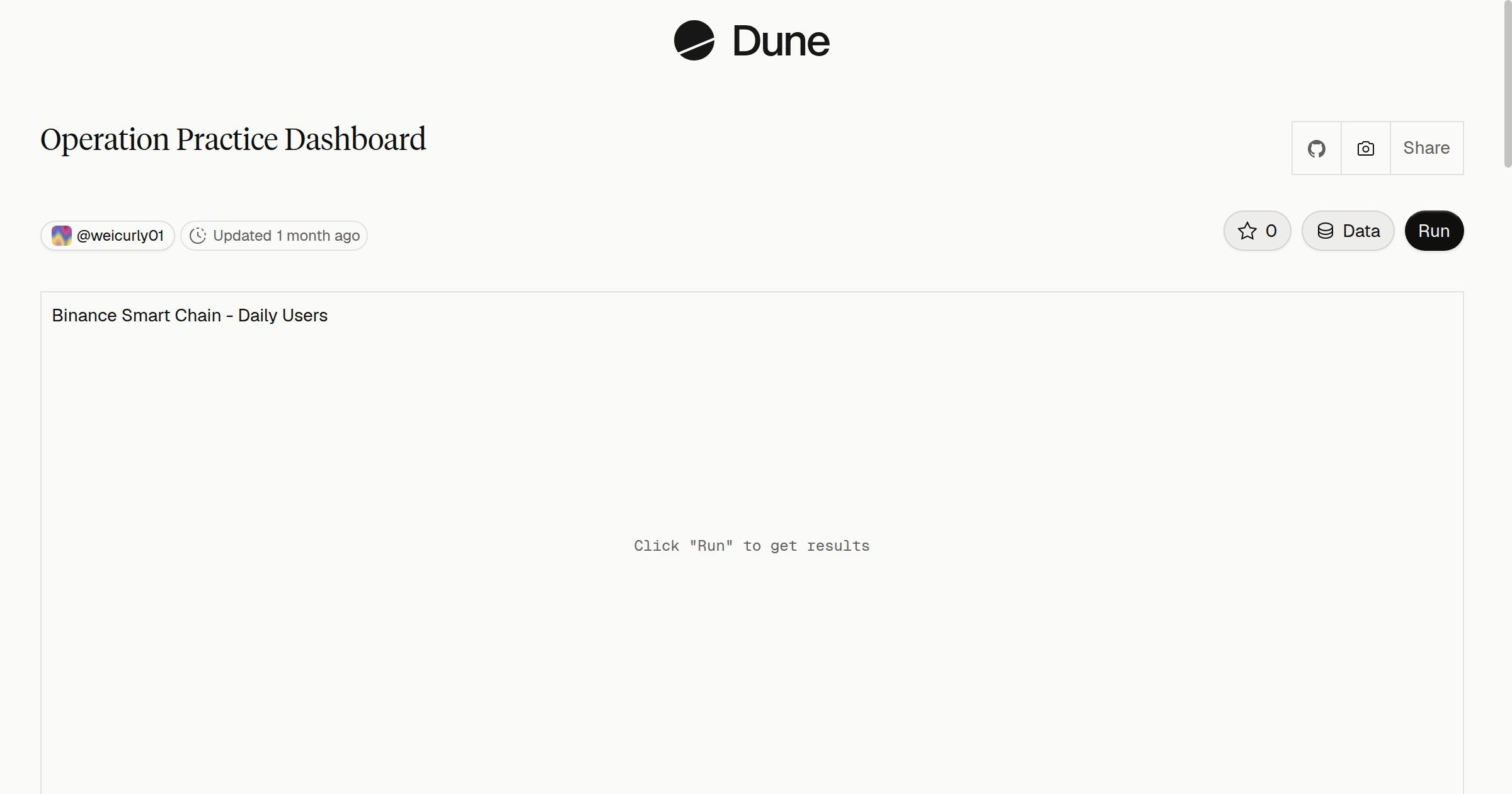 Operation Practice Dashboard | Dune