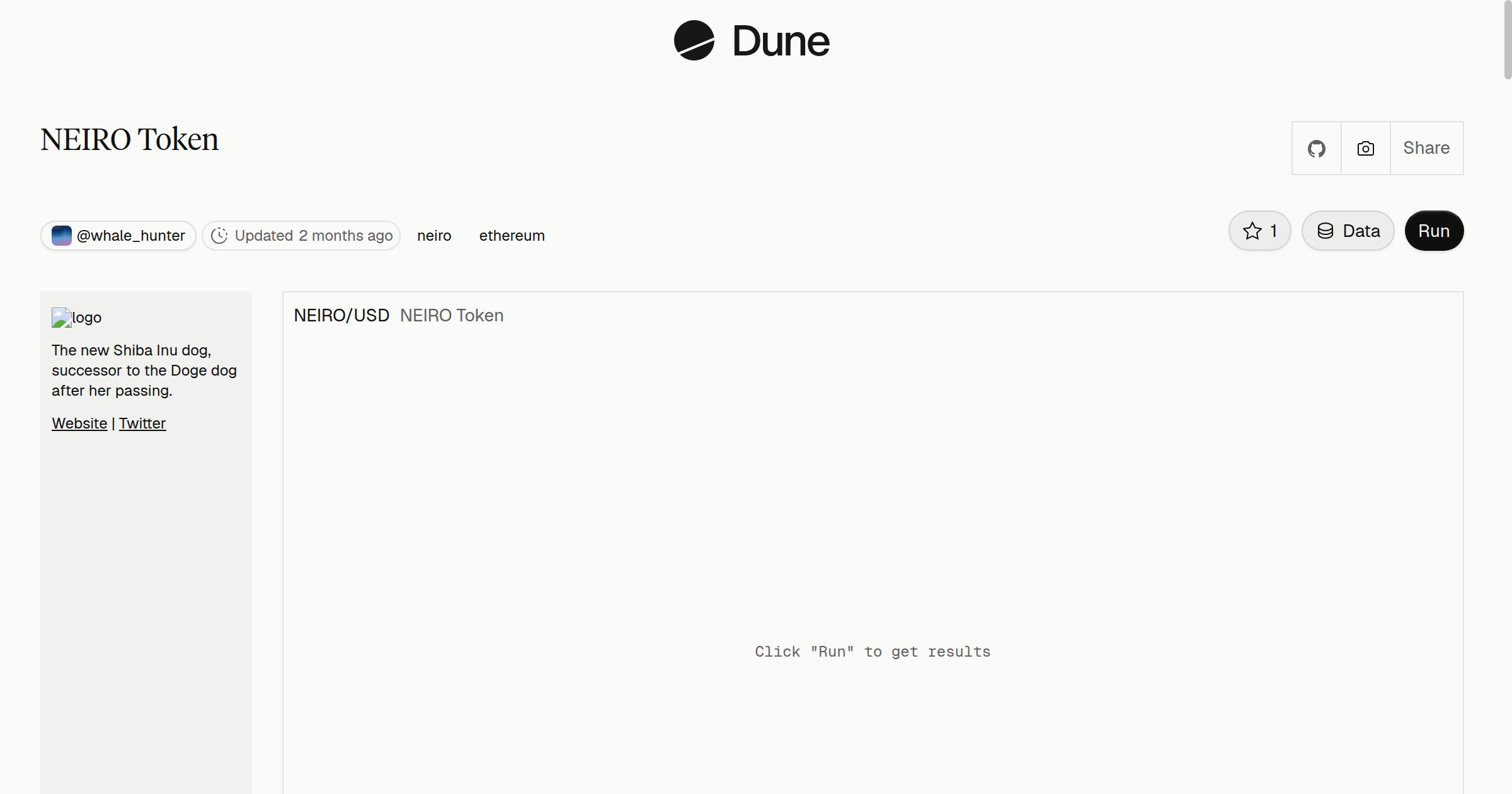 NEIRO Token | Dune
