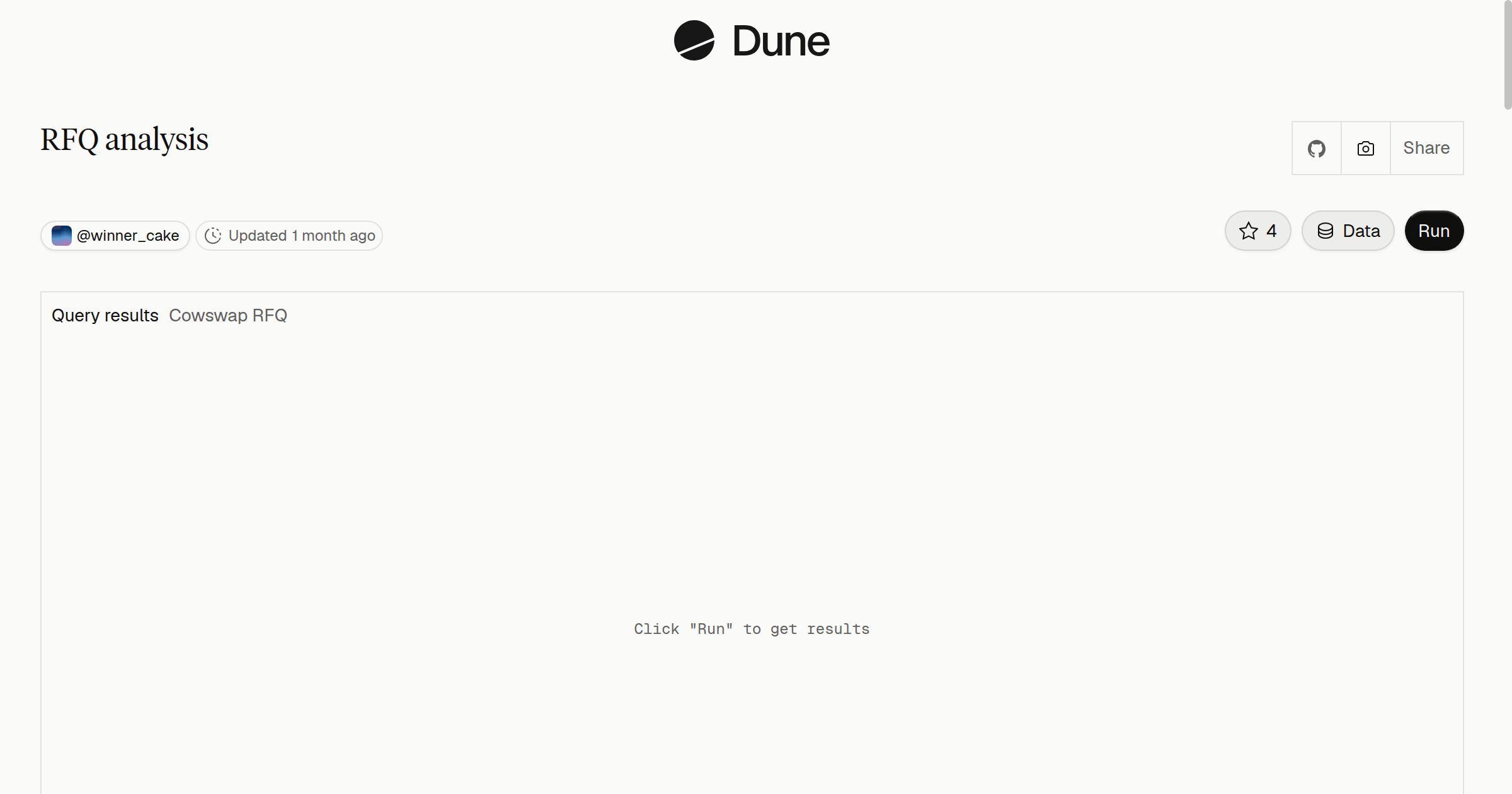 RFQ analysis | Dune