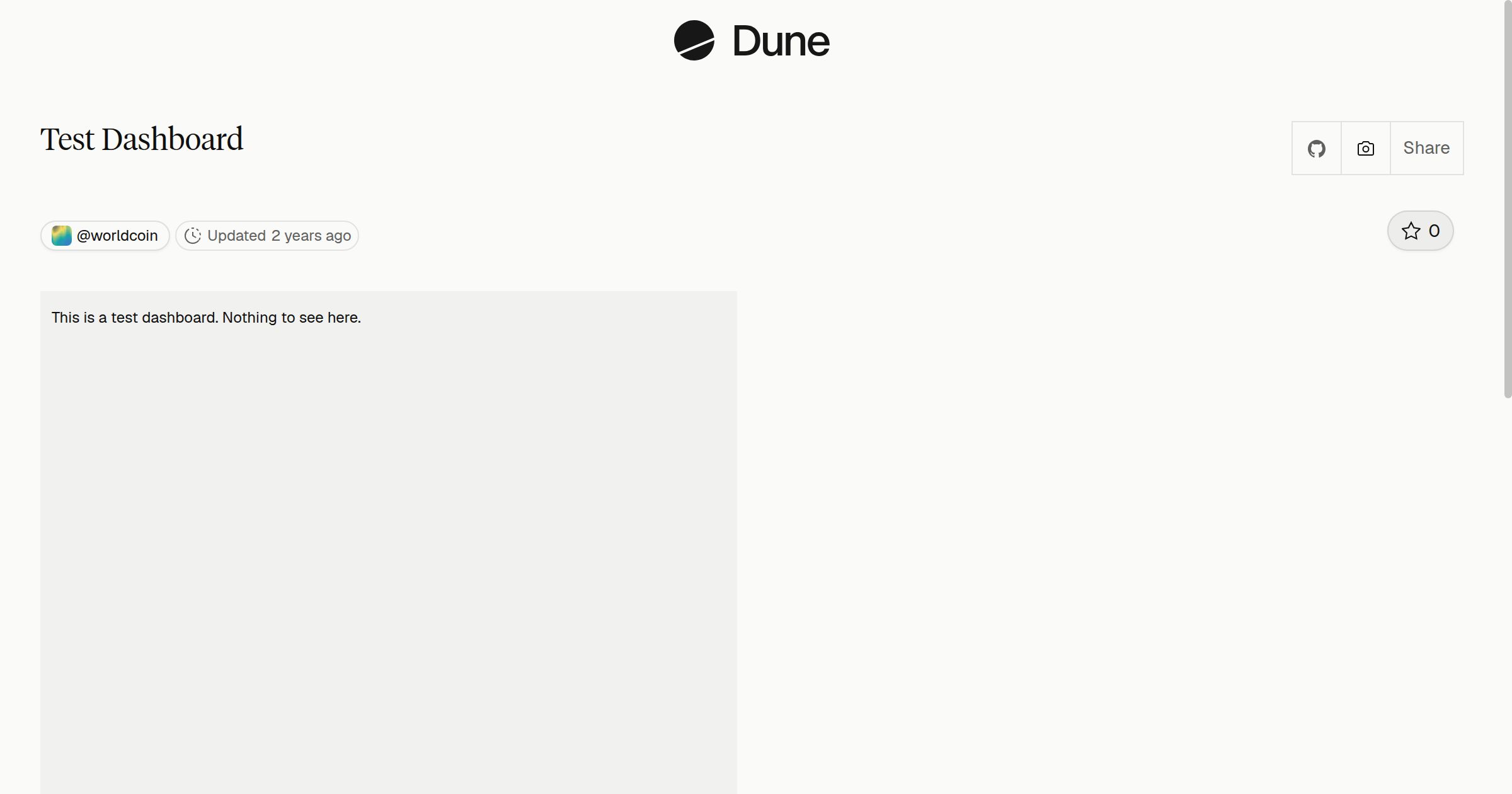 Test Dashboard