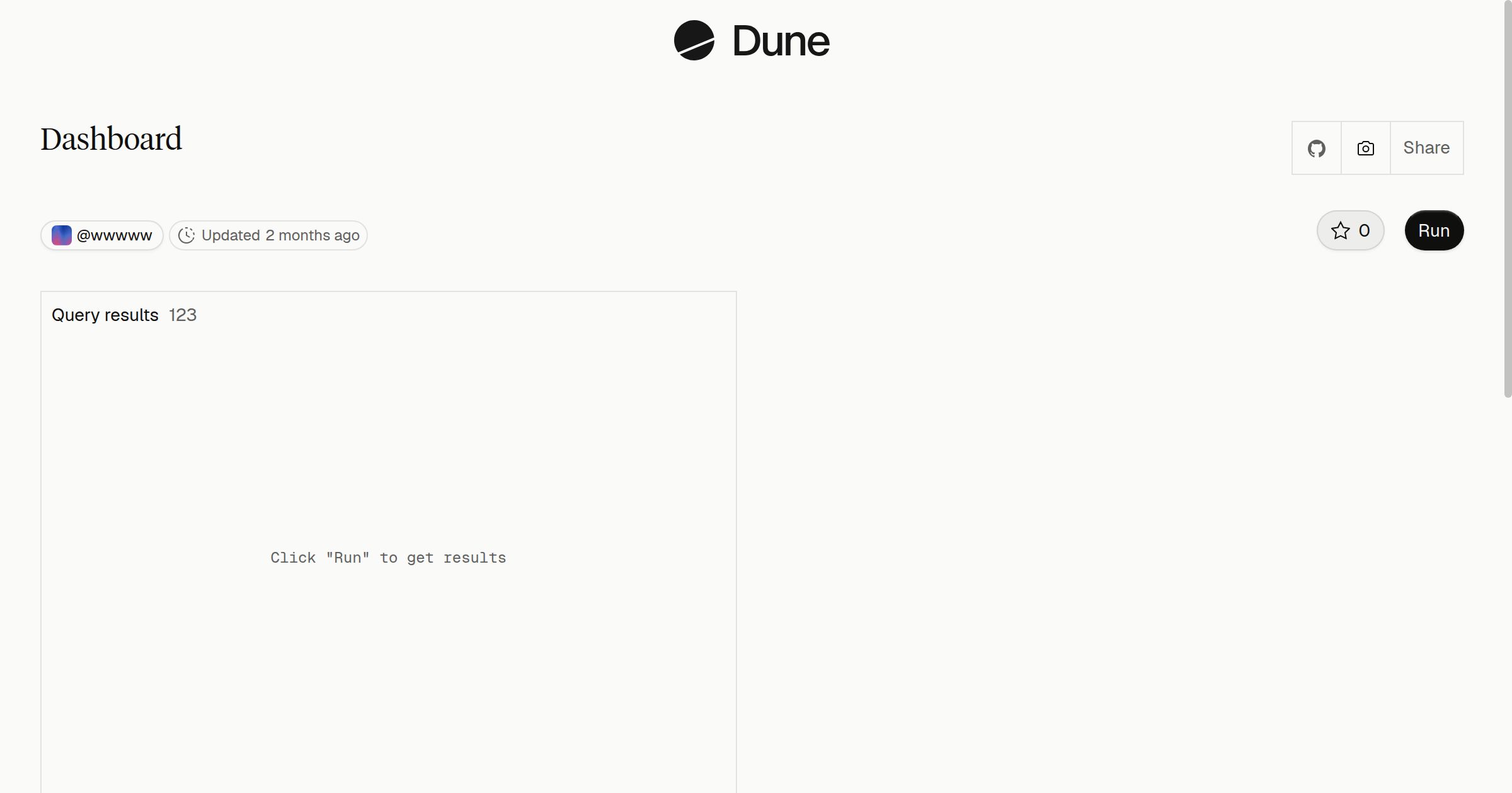 Dashboard | Dune